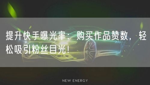 提升快手曝光率：购买作品赞数，轻松吸引粉丝目光！